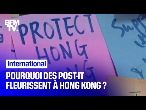 Pourquoi des post-it vierges fleurissent à Hong Kong 