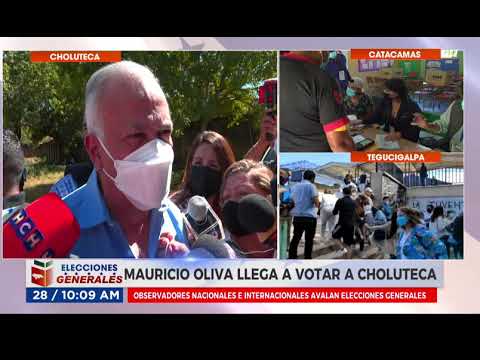 En su natal Choluteca ejerce el sufragio el presidente del CN, Mauricio Oliva