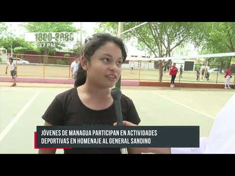 Jóvenes participan en actividades deportivas para conmemorar a Sandino - Nicaragua