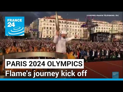 Paris 2024 Olympics: torchbearers in Marseille kick off the flame's journey across France