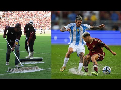 Argentina y Venezuela terminaron 1 a 1 en una cancha llena de agua: la palabra de Messi y Scaloni