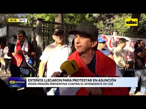 Esteños llegaron para protestar en Asunción