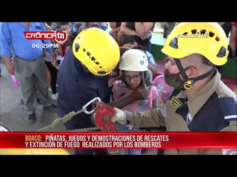 Boaco: Bomberos realizan feria y demostraciones con niños de Santa Lucía – Nicaragua