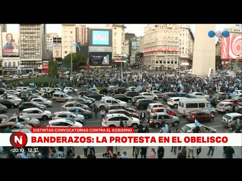 BANDERAZO en el Obelisco y en distintos puntos del país contra el Gobierno - Telefe Noticias