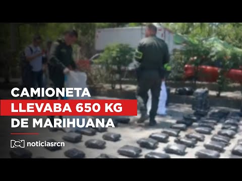 Interceptan camioneta con 650 kg de marihuana en Antioquia
