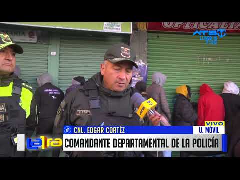 Policía Boliviana llevó a cabo operativos de seguridad ciudadana en el centro paceño