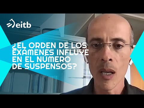 ¿El orden de los exámenes influye en el número de suspensos?