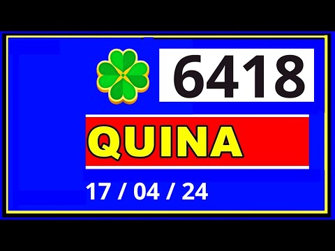 Quina 6418 - Resultado da Quina Concurso 6418