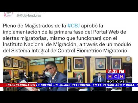 ¡CSJ aprueba implementación de primera fase del Portal Web de Alertas Migratorias!
