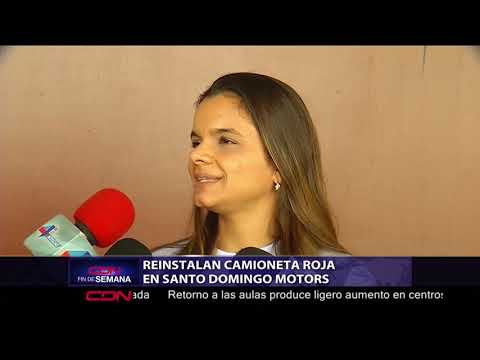 Reinstalan camioneta roja en Santo Domingo Motors