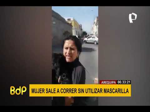 Arequipa: mujer se resiste a ser intervenida por no usar mascarilla