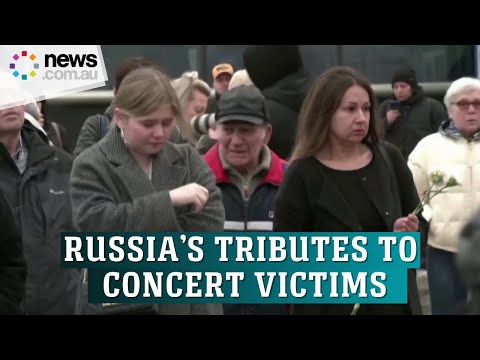 Russia pays tribute to concert hall attack victims