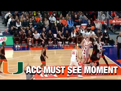 Acc Football Basketball 🏀 Miami's Jordan Miller's Tip-In Spoils Senior Day At Syracuse | ACC Must See Moment