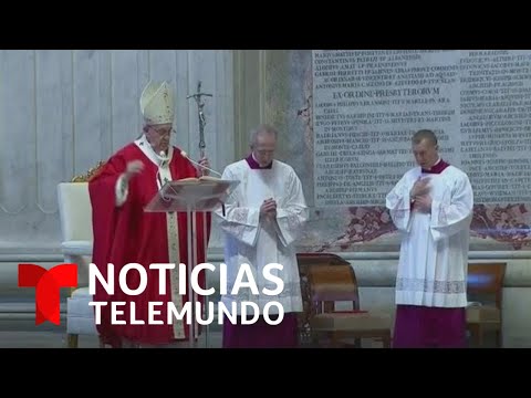 El Papa Francisco celebró un Domingo de Ramos atípico y sin multitudes