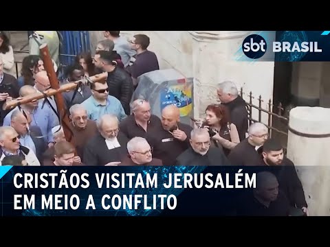 Jerusalém é visitada por Cristão mesmo com conflito entre Israel e Hamas | SBT Brasil (29/03/24)