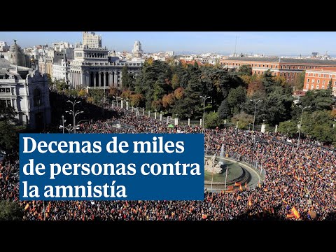 La manifestación de la sociedad civil desborda el centro de Madrid contra la amnistía