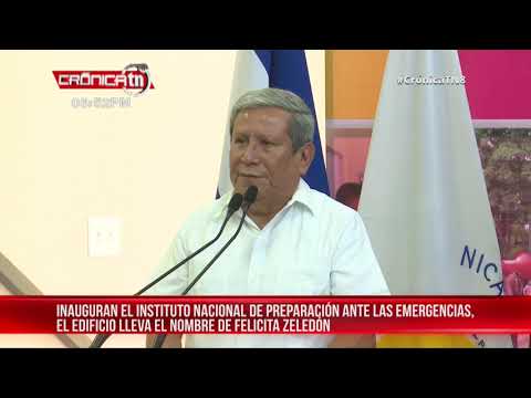 Nicaragua inauguró el Instituto Nacional de Preparación ante las Emergencias