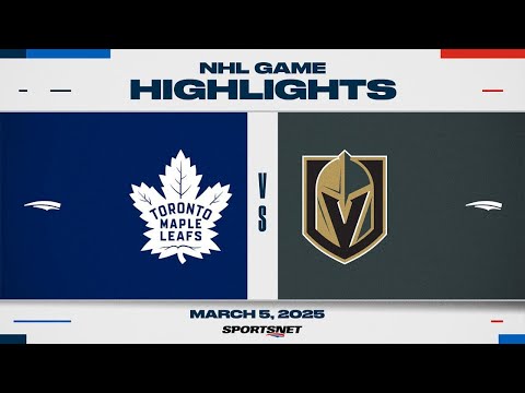 NHL Highlights | Maple Leafs vs. Golden Knights - March 5, 2025