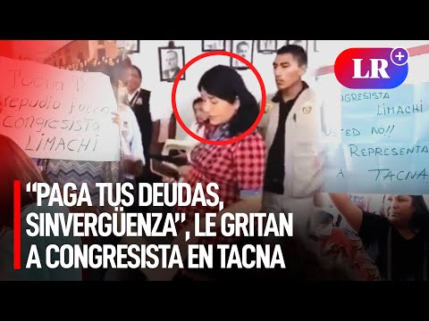 Ciudadanos abuchean a congresista Esmeralda Limachi en Tacna: “Sinvergüenza, paga tus deudas” | #LR