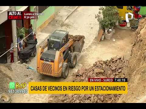 Surco: denuncian construcción irregular en faldas de cerro y temen que afecte sus viviendas