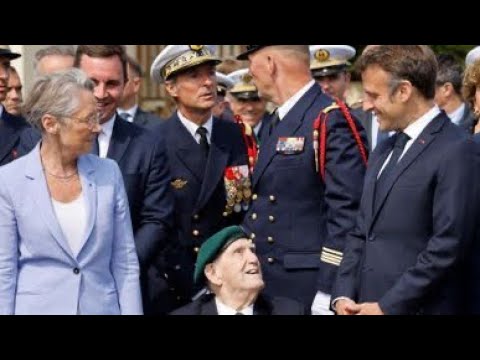Normandie : Emmanuel Macron rend hommage aux 177 Français qui participèrent au Débarquement
