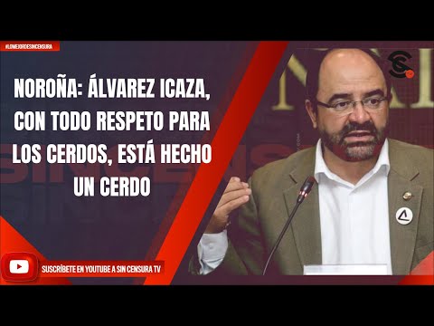 NOROÑA: ÁLVAREZ ICAZA, CON TODO RESPETO PARA LOS CERDOS, ESTÁ HECHO UN CERDO