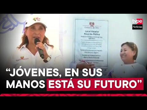 Presidenta Boluarte inauguró colegio Ricardo Palma en Piura