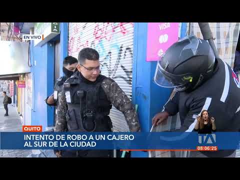 Se registró un intento de robo a un cajero en Guamaní, sur de Quito