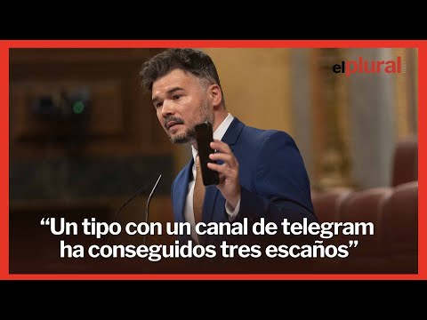 El discurso de Rufián que explica el camino de Llados a Ayuso, Alvise y Milei