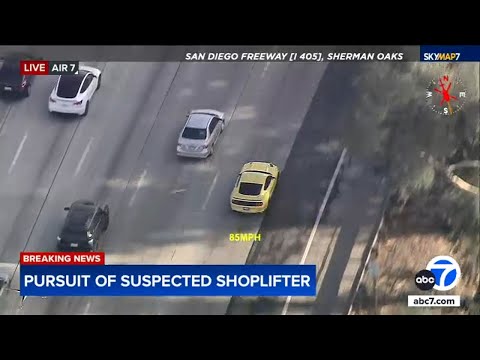 FULL CHASE: Speeding Mustang driver flees authorities on LA freeways