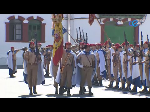 Parada militar en la sede del Grupo de Regulares nº 54 en honor al General Fernando Rocha y Castilla