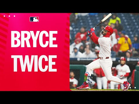 Two at-bats, TWO home runs for Bryce Harper!!