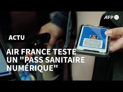 A Roissy, Air France teste un pass sanitaire numérique pour ses passagers | AFP