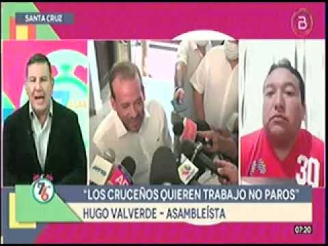 26092022 HUGO VALVERDE  ' LOS CRUCEÑOS QUIEREN TRABAJAR Y NO MÁS PARO' BOLIVIA TV