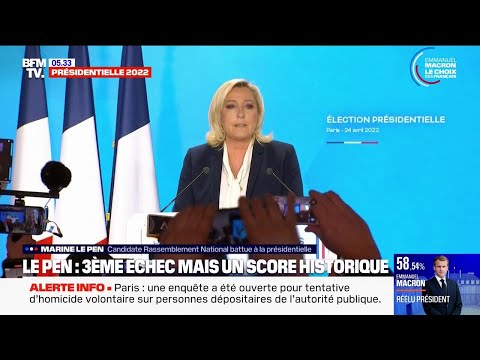 Présidentielle 2022: pourquoi Marine Le Pen parle d'une éclatante victoire malgré sa défaite