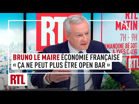 Économie française : Ca ne peut plus être open bar, pour Bruno le Maire
