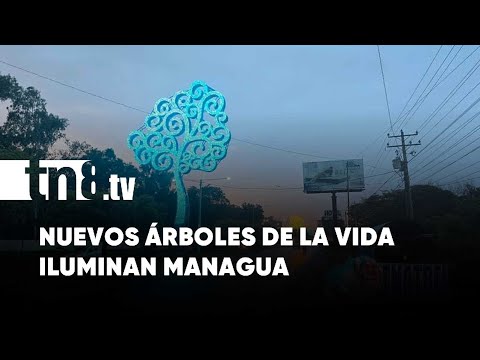 ¡Managua brilla! ENATREL inaugura 16 nuevos Árboles de la Vida en la Capital