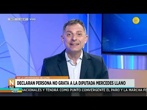 Declararon como persona no grata a la diputada Mercedes Llano en la Un. de Cuyo ?N8:00? 11-10-24