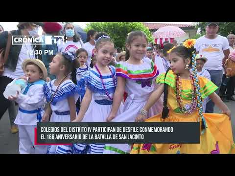 Desfile patrio conmemorando la Batalla de San Jacinto en Bello Horizonte, Managua - Nicaragua