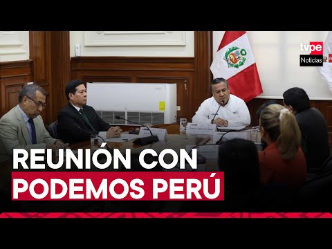 Premier Adrianzén se reunió con la bancada de Podemos Perú