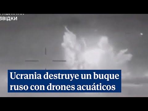 Así hunde Ucrania un buque de guerra ruso con sus drones acuáticos en el Mar Negro