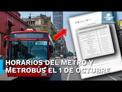 Estos serán los horarios del transporte público durante la toma de protesta de Claudia Sheinbaum