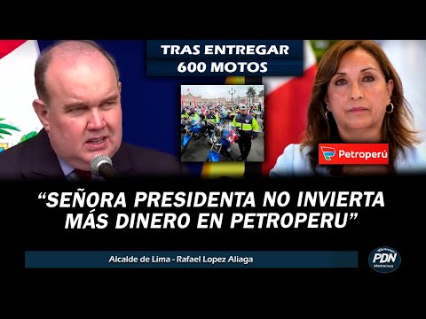 RAFAEL LOPEZ ALIAGA TRAS ENTREGAR 600 MOTOS MÁS PARA SERENAZGO: PDTA. NO GASTE DINERO EN PETROPERU