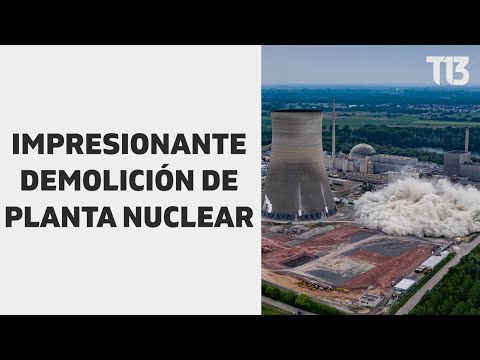 Impresionante demolición de planta nuclear
