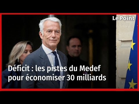 Déficit : les pistes du Medef pour économiser 30 milliards