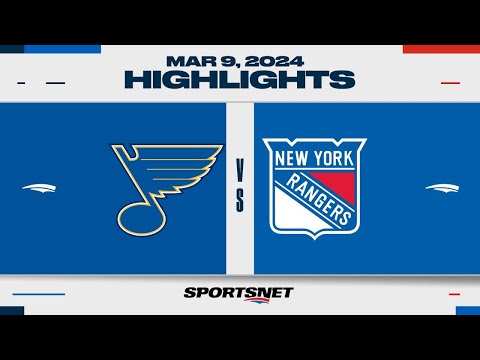 NHL Highlights | Blues vs. Rangers - March 9, 2024