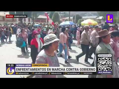 Huancavelica: Se registraron enfrentamientos entre manifestantes y policías