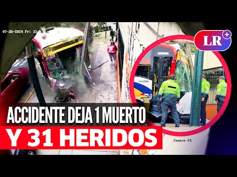 DESPISTE de bus deja 1 MUERTO y 31 HERIDOS en av. Brasil, en MAGDALENA DEL MAR | #LR