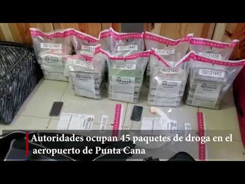 Autoridades ocupan 45 paquetes de droga en el aeropuerto de Punta Cana