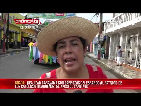 Boaqueños celebran a su patrono Santiago con una bonita caravana - Nicaragua